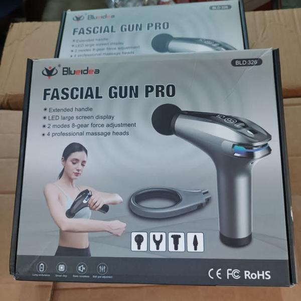 Blueidea Fascial Gun Pro BLD-326 – Deep Tissue Muscle Massage Gun with 4 Heads & LED Display